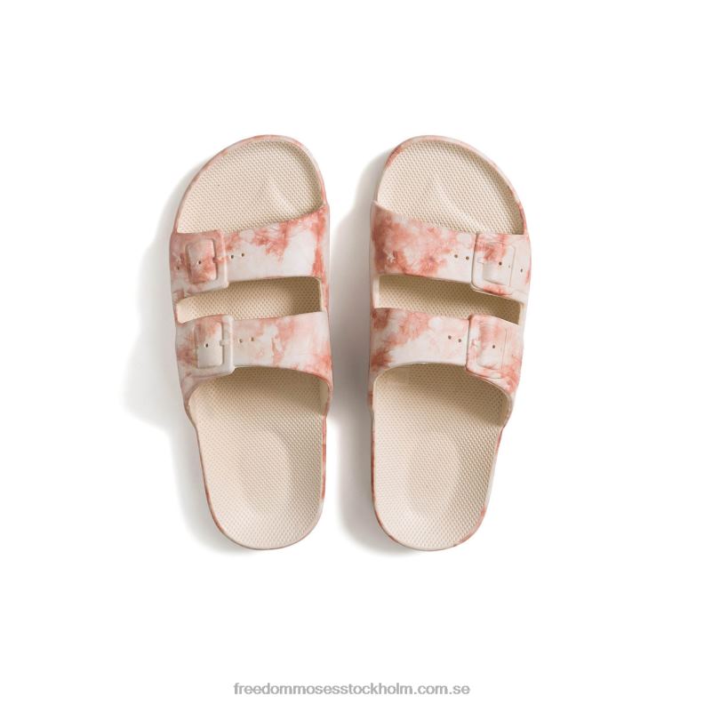 brunröd tie dye tryck