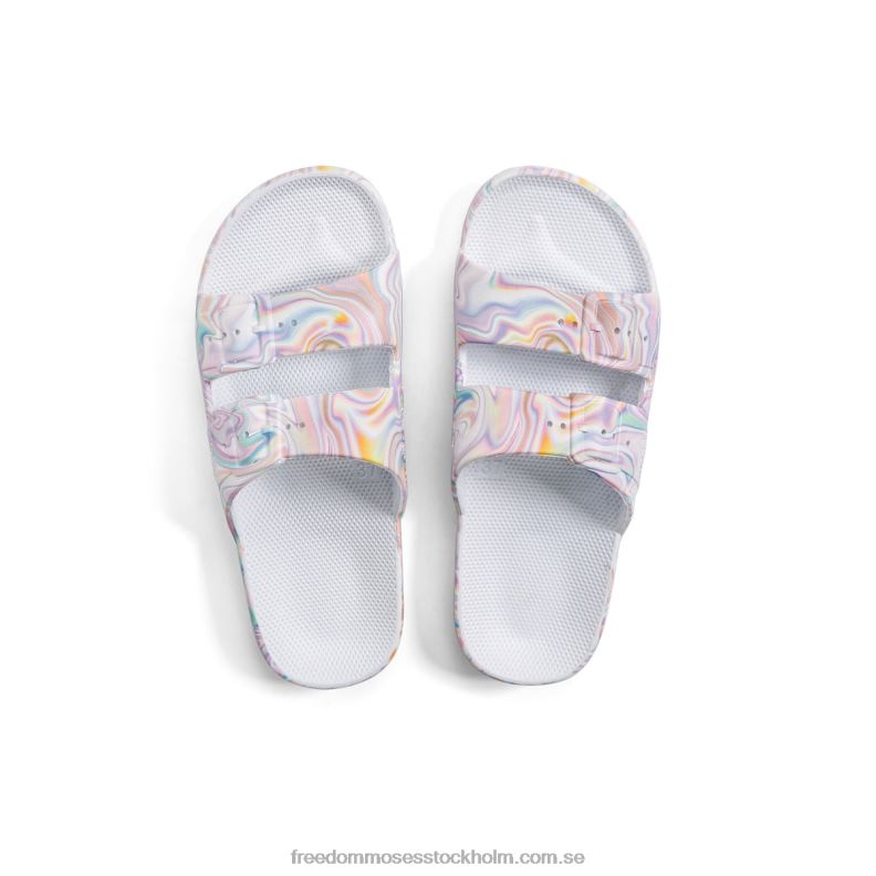 yuma vit 22JP656 Freedom Moses iriserande marmortryck